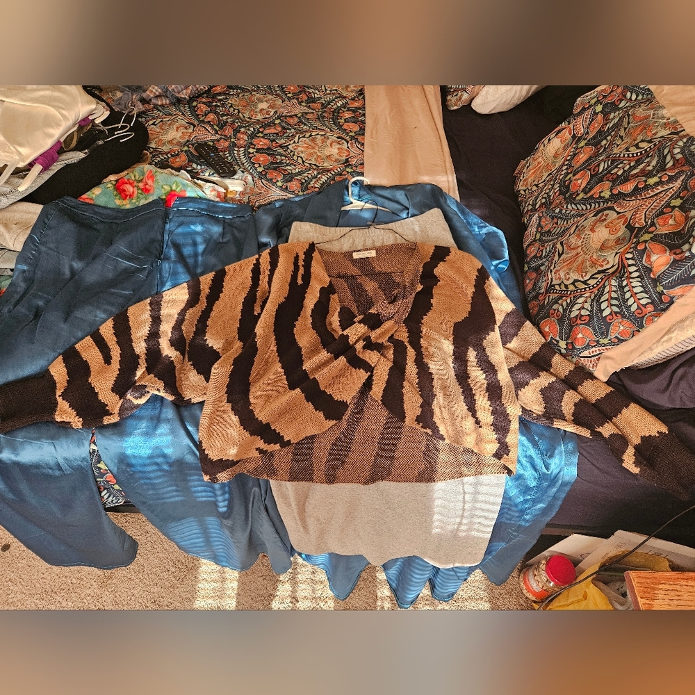 Twisted front sweater